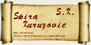 Spira Kuruzović vizit kartica